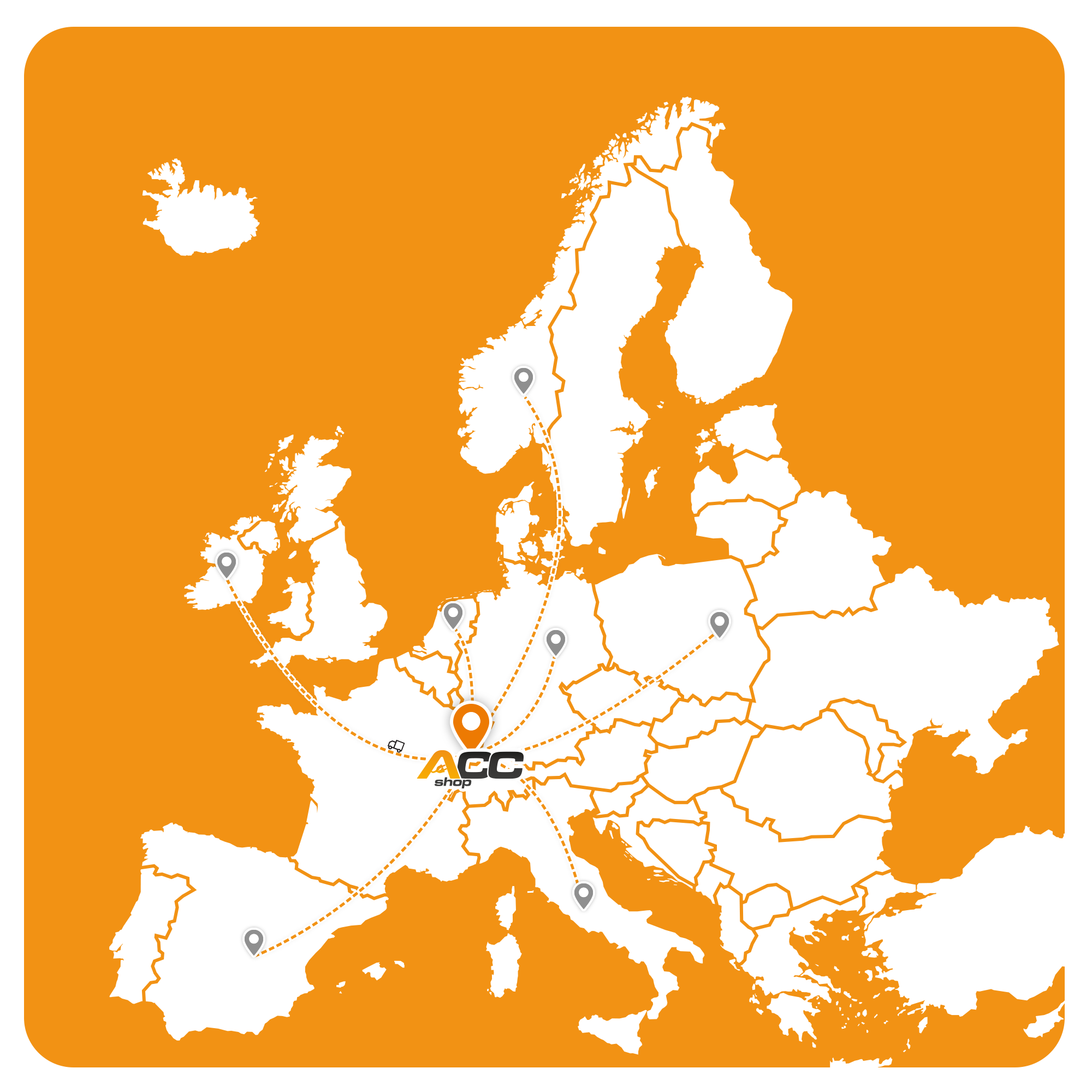ACCShop livre dans toute l'europe